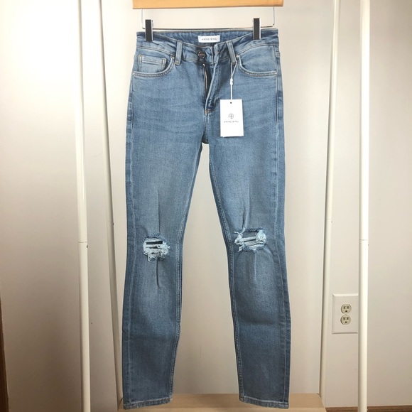 NWT Anine Bing Gabe Ripped Jeans 26 - Picture 6 of 13